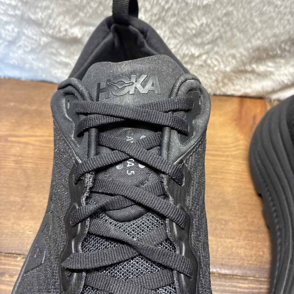 Hoka One Gaviota 5 Men's Size 12 2E Wide Triple Black Bblc Running Hiking Shoes - Picture 4 of 12
